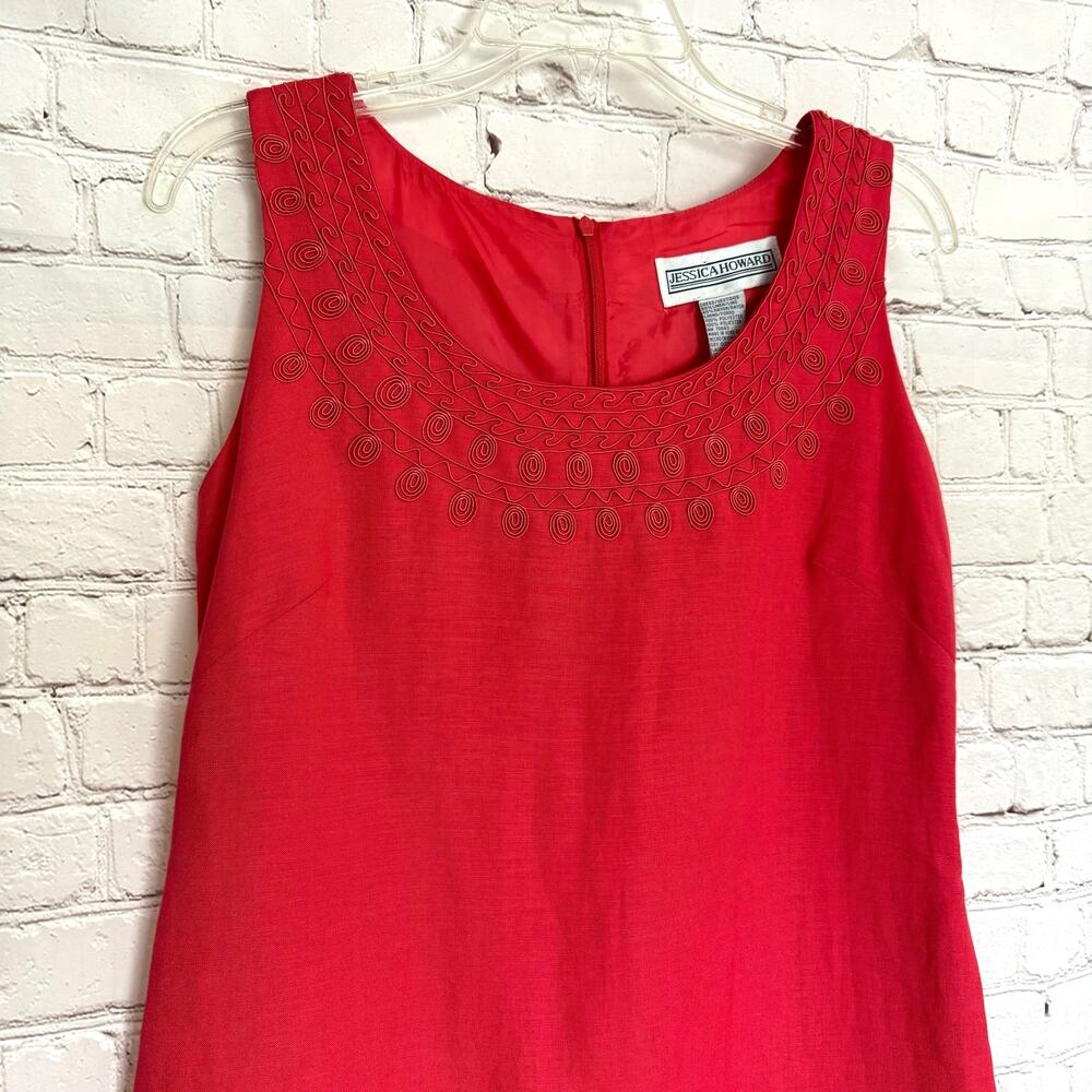 VTG Jessica Howard Wms 10 Linen Blend Sleeveless Maxi Dress With Matching Jacket - Picture 7 of 14